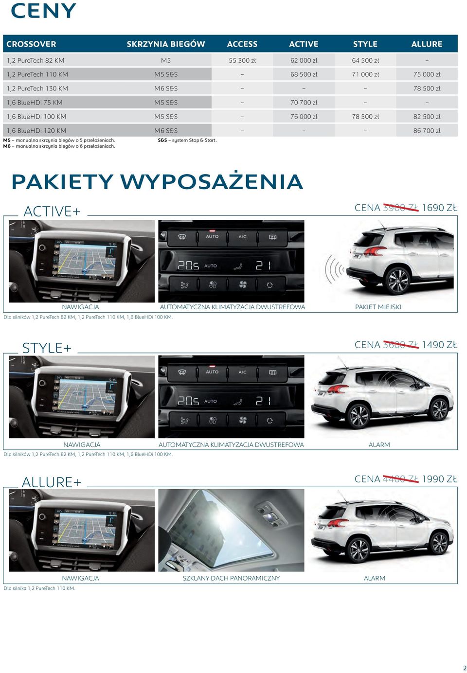 S&S system Stop & Start. M6 manualna skrzynia biegów o 6 przełożeniach.