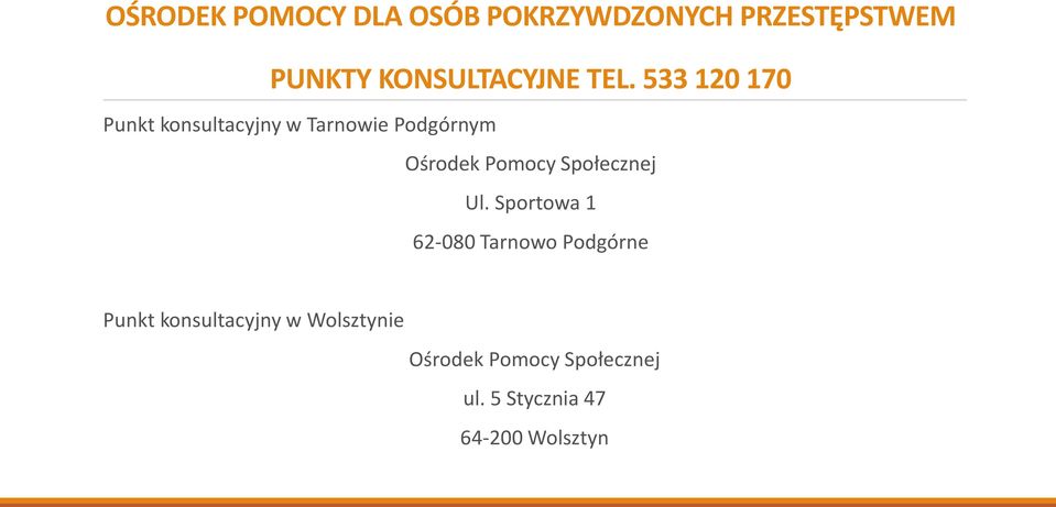 Ośrodek Pomocy Społecznej Ul.