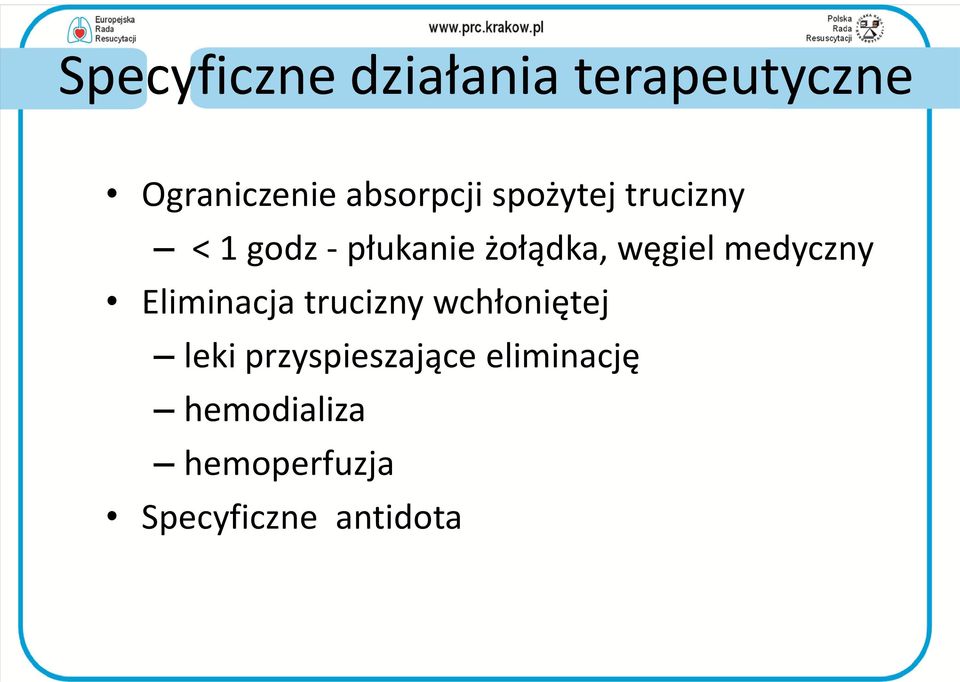 węgiel medyczny Eliminacja trucizny wchłoniętej leki