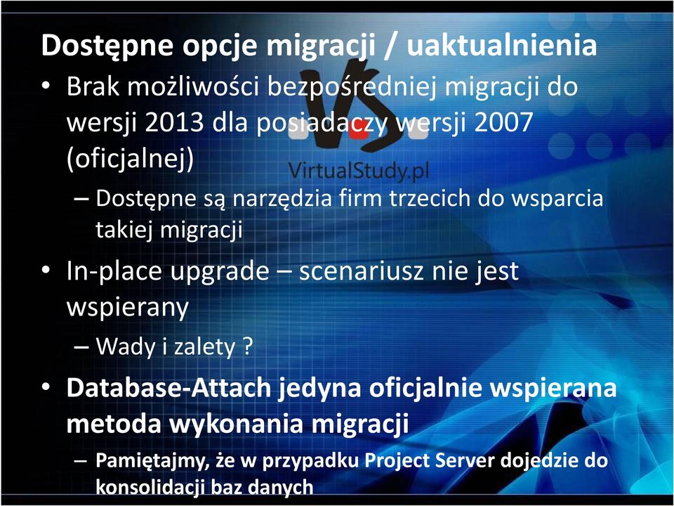 In-place upgrade scenariusz nie jest wspierany Wady i zalety?