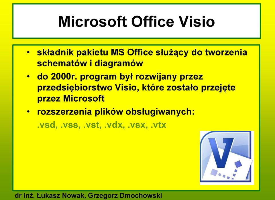 program był rozwijany przez przedsiębiorstwo Visio, które