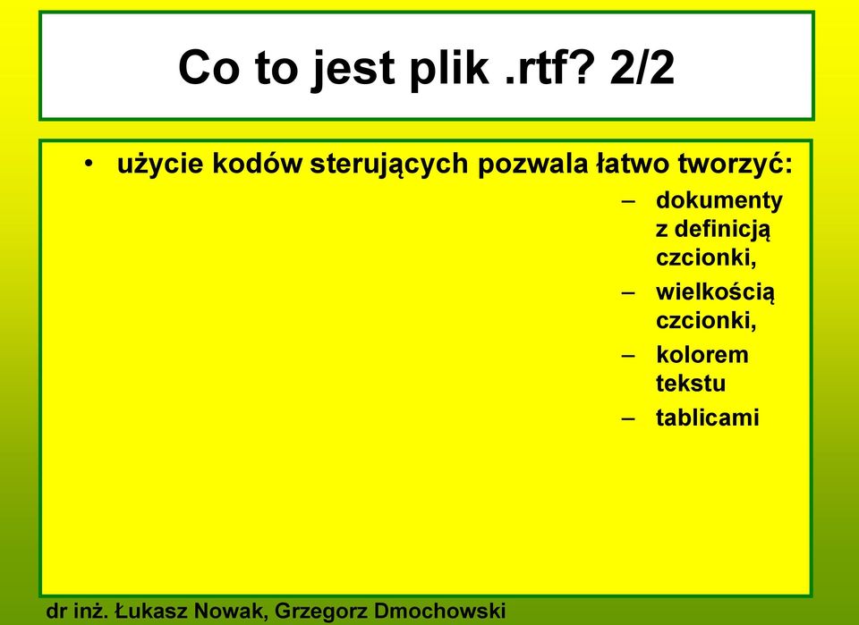 łatwo tworzyć: dokumenty z definicją