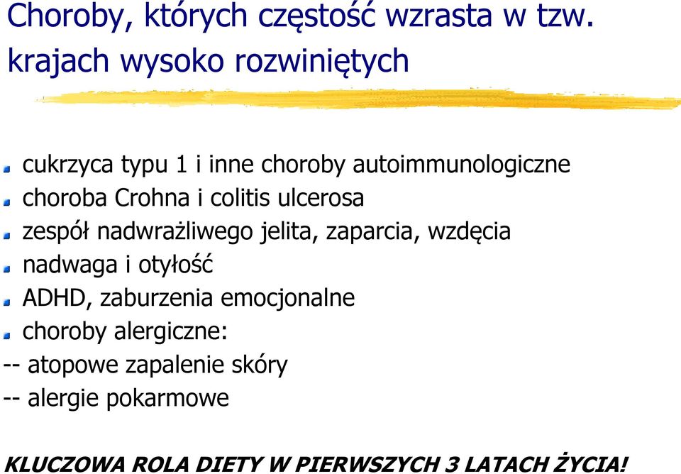 Crohna i colitis ulcerosa zespół nadwrażliwego jelita, zaparcia, wzdęcia nadwaga i otyłość
