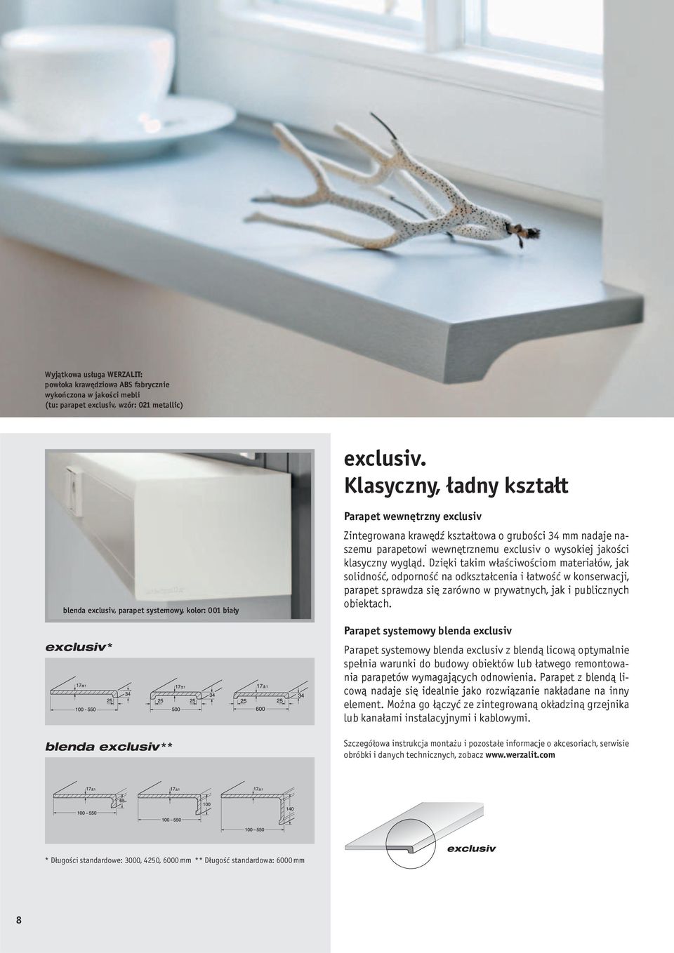 parapetowi wewnętrznemu exclusiv o wysokiej jakości klasyczny wygląd.