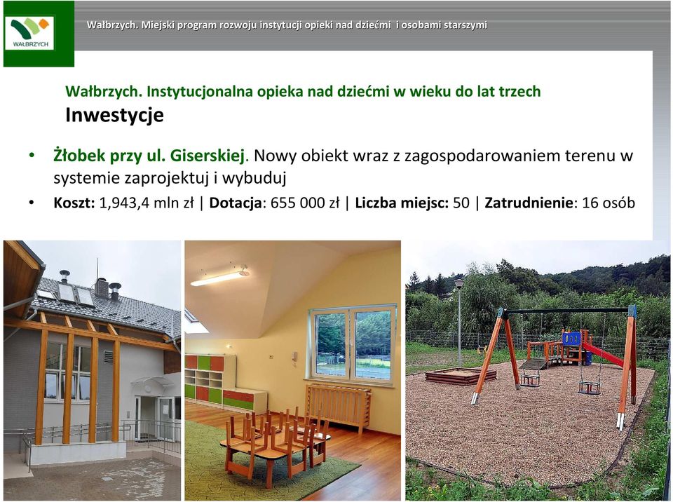 Inwestycje Żłobek przy ul. Giserskiej.