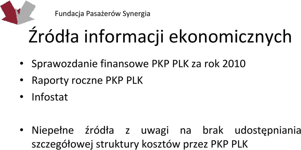 PLK Infostat Niepełne źródła z uwagi na brak