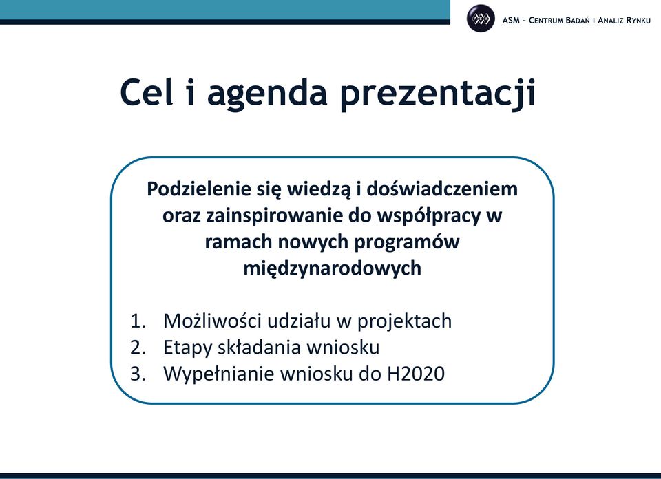 nowych programów międzynarodowych 1.