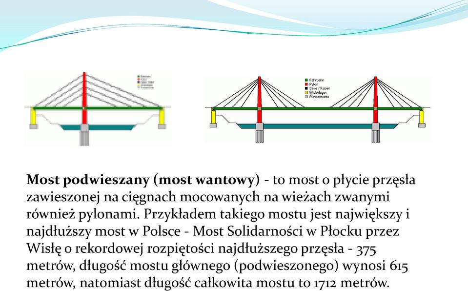 Przykładem takiego mostu jest największy i najdłuższy most w Polsce - Most Solidarności w Płocku