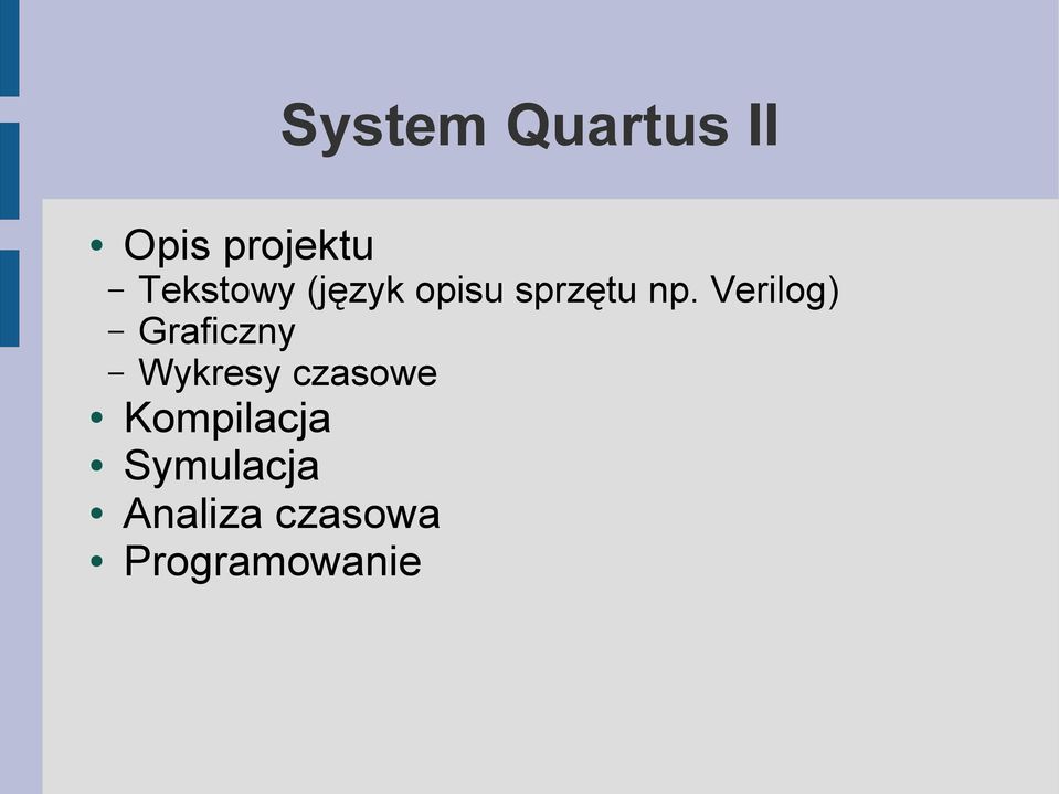 Verilog) Graficzny Wykresy czasowe