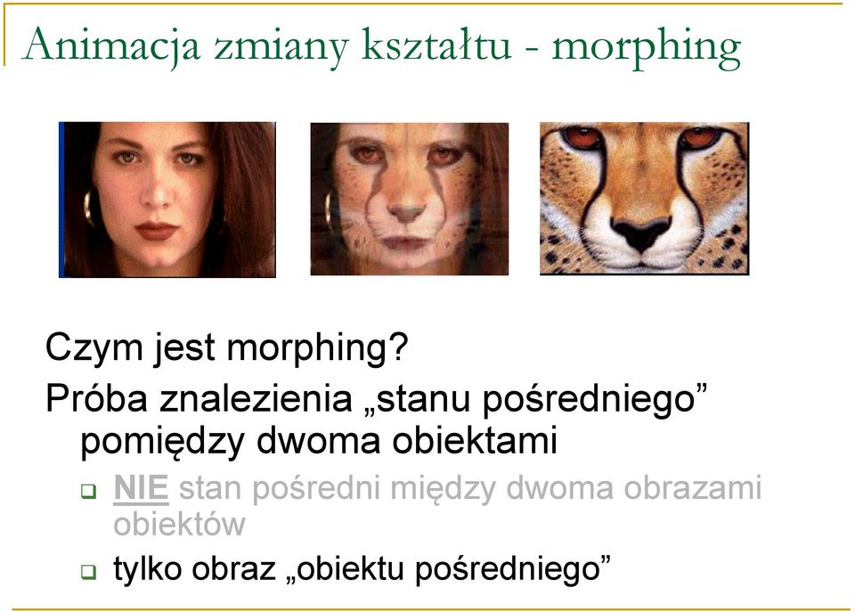 pomiędzy dwoma obiektami NIE stan