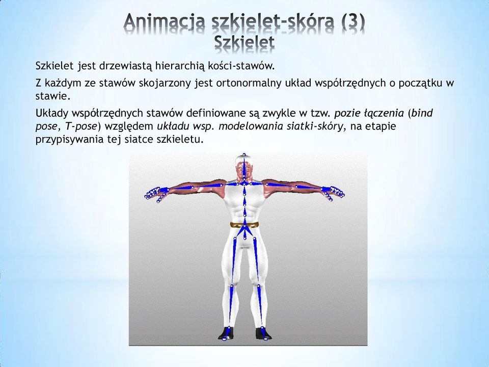 stawie. Układy współrzędnych stawów definiowane są zwykle w tzw.