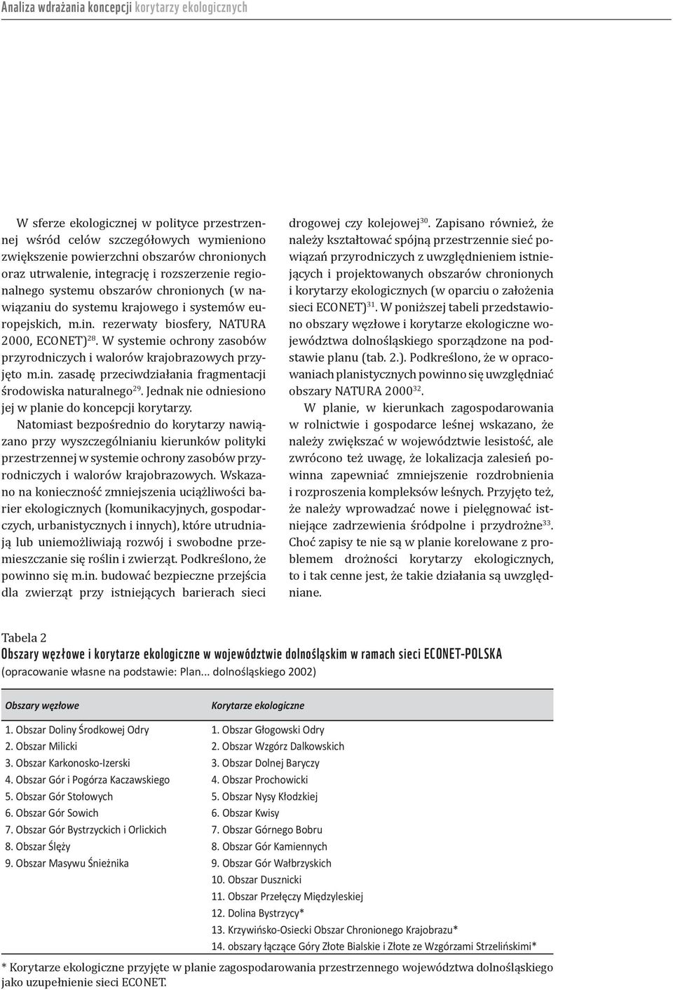W systemie ochrony zasobów przyrodniczych i walorów krajobrazowych przyjęto m.in. zasadę przeciwdziałania fragmentacji środowiska naturalnego 29.