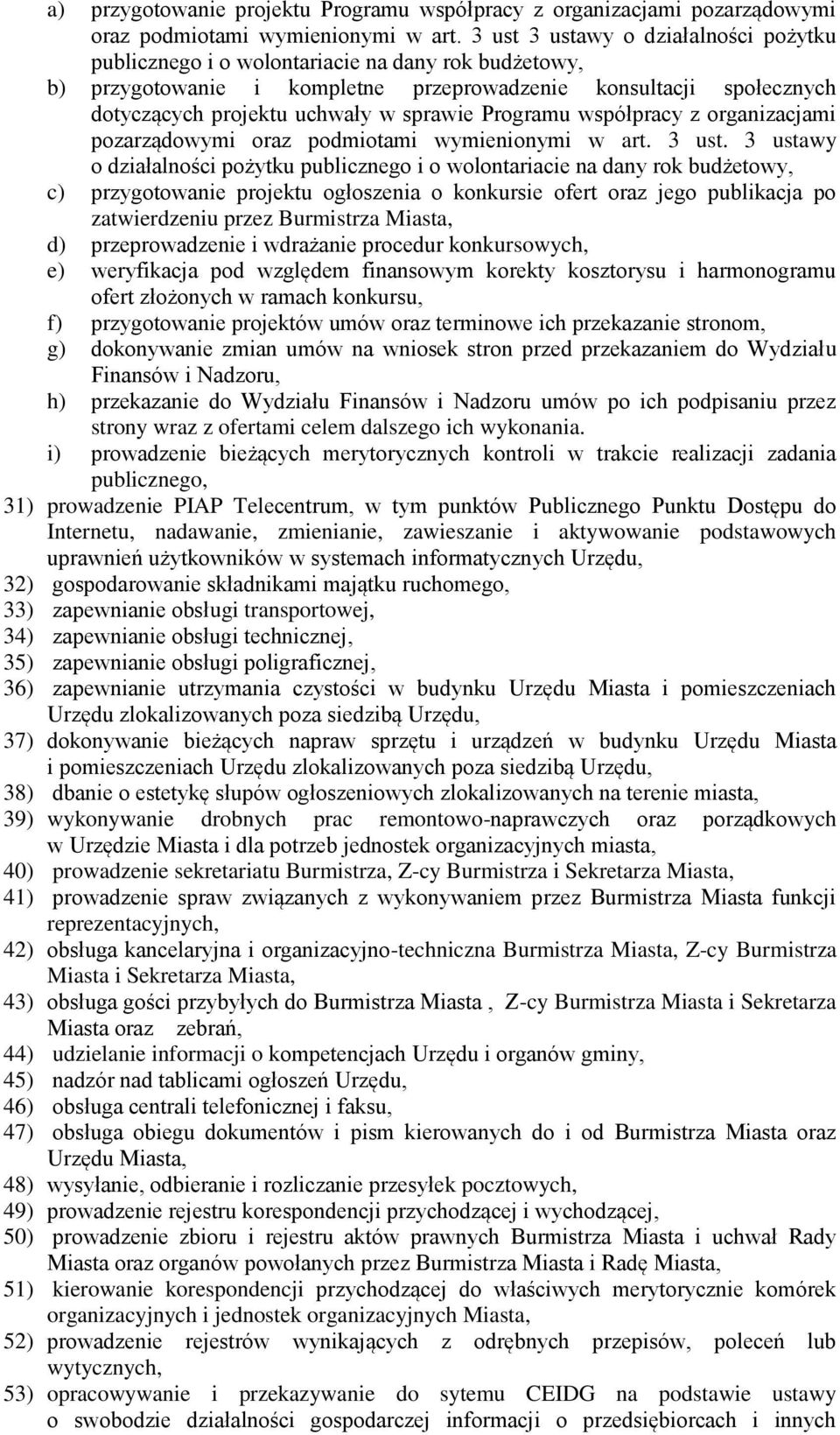 Programu współpracy z organizacjami pozarządowymi oraz podmiotami wymienionymi w art. 3 ust.