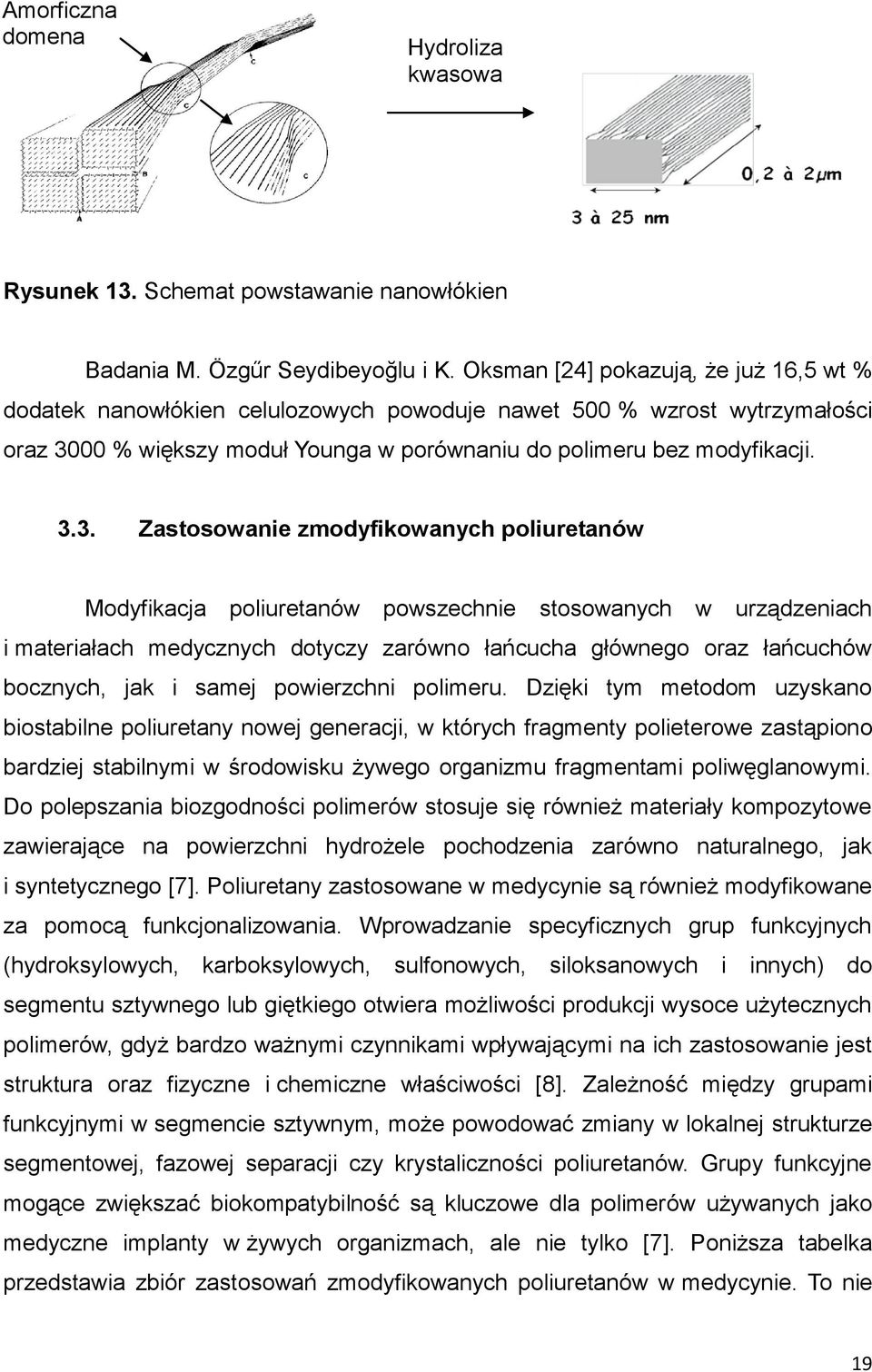 00 % większy moduł Younga w porównaniu do polimeru bez modyfikacji. 3.