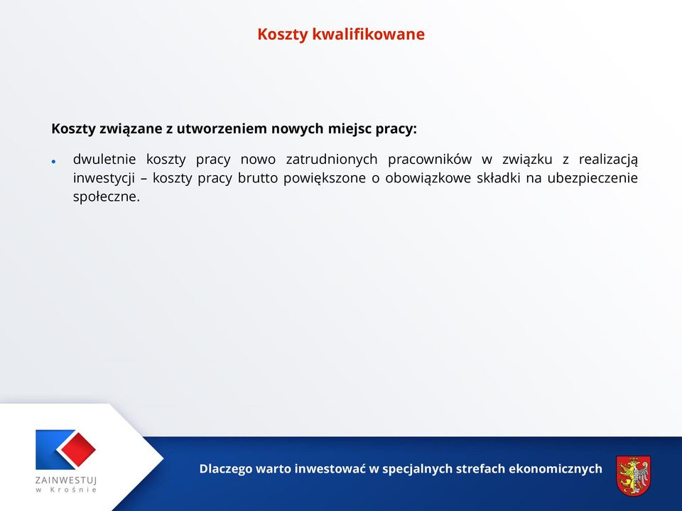 pracowników w związku z realizacją inwestycji koszty pracy