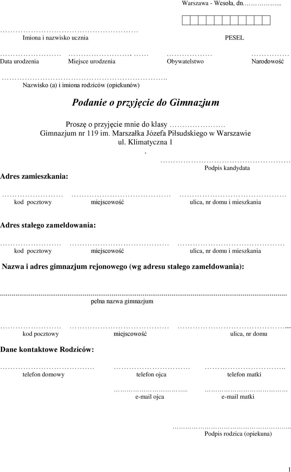 Klimatyczna 1.