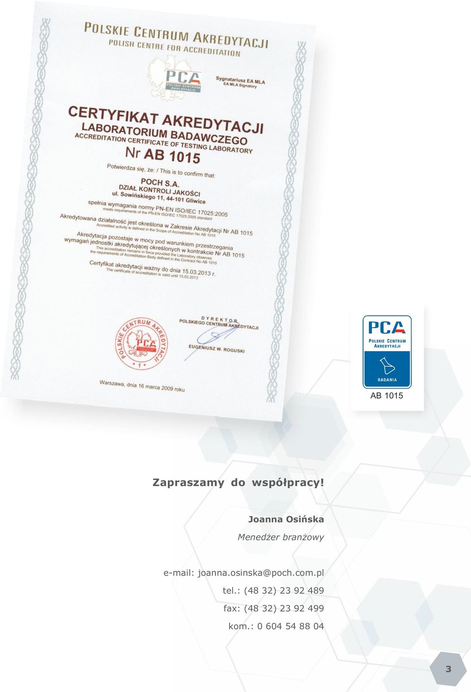 joanna.osinska@poch.com.pl tel.