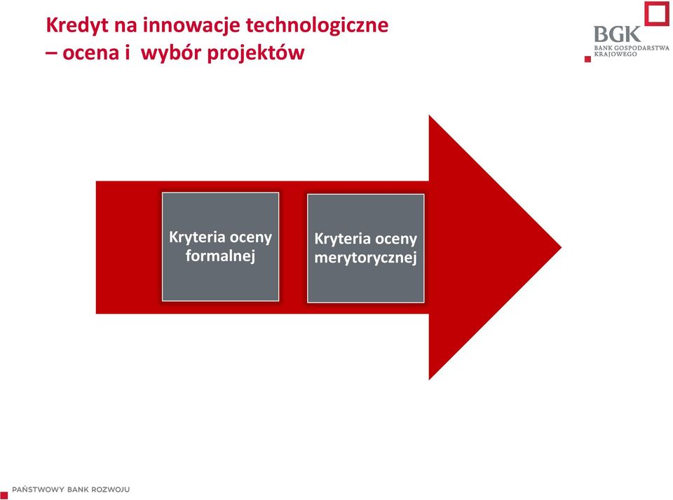 wybór projektów Kryteria