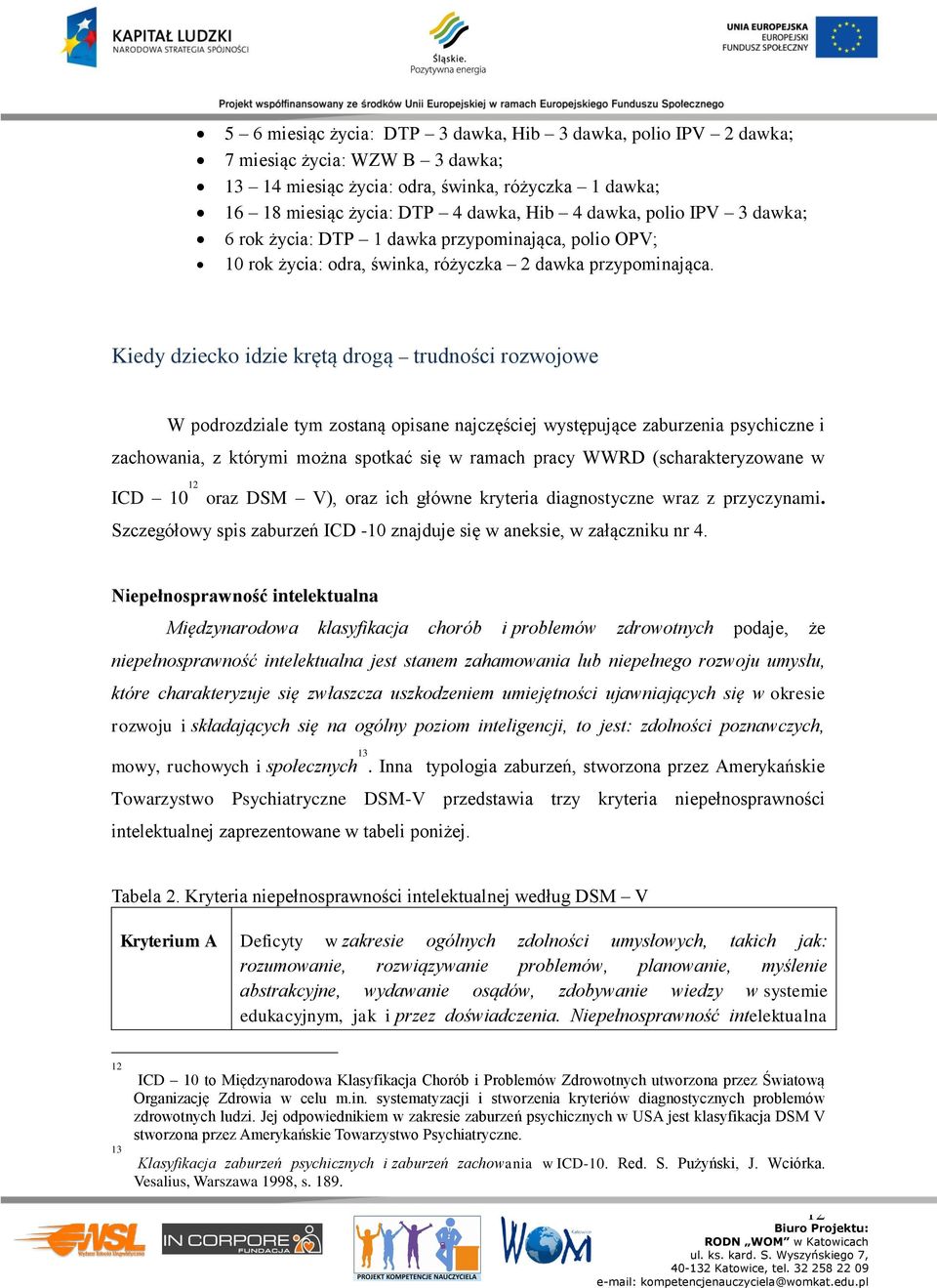 Kiedy dziecko idzie krętą drogą trudności rozwojowe W podrozdzile tym zostną opisne njczęściej występujące zburzeni psychiczne i zchowni, z którymi możn spotkć się w rmch prcy WWRD (schrkteryzowne w
