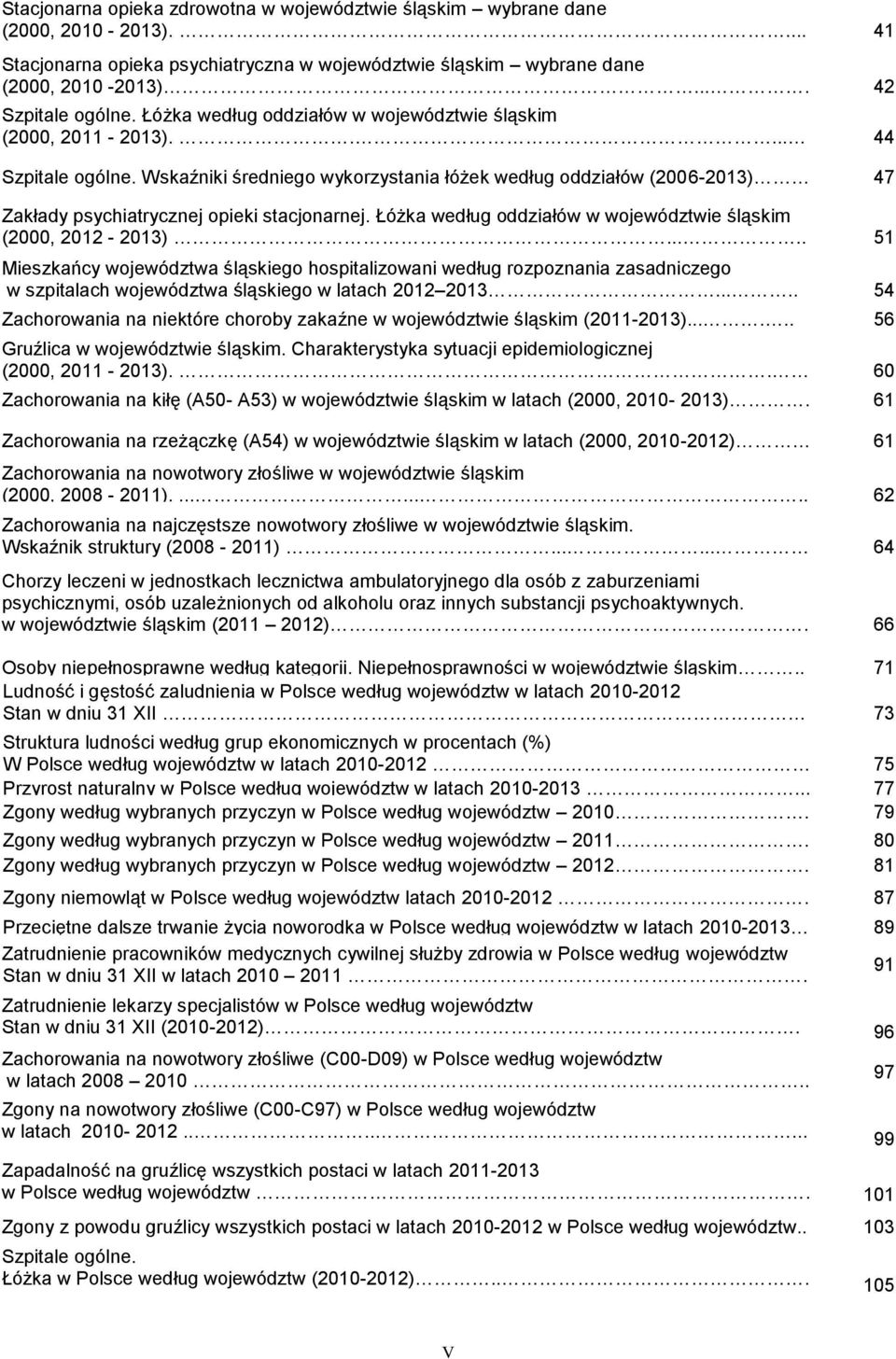 Wskaźniki średniego wykorzystania łóżek według oddziałów. Zakłady psychiatrycznej opieki stacjonarnej. Łóżka według oddziałów w województwie śląskim (2000, 2012-2013).