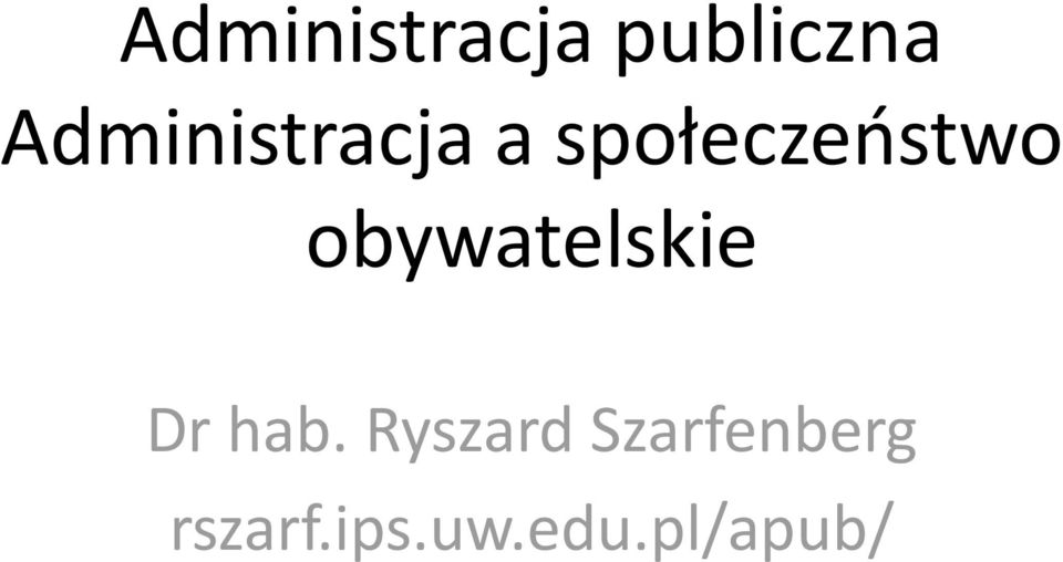 obywatelskie Dr hab.