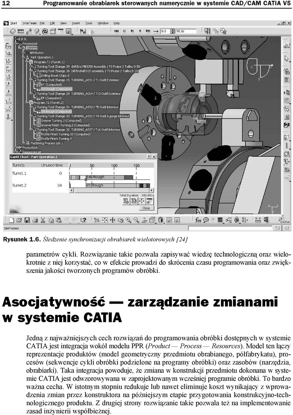 Asocjatywno zarz dzanie zmianami w systemie CATIA Jedn z najwa niejszych cech rozwi za do programowania obróbki dost pnych w systemie CATIA jest integracja wokó modelu PPR (Product Process Resources).