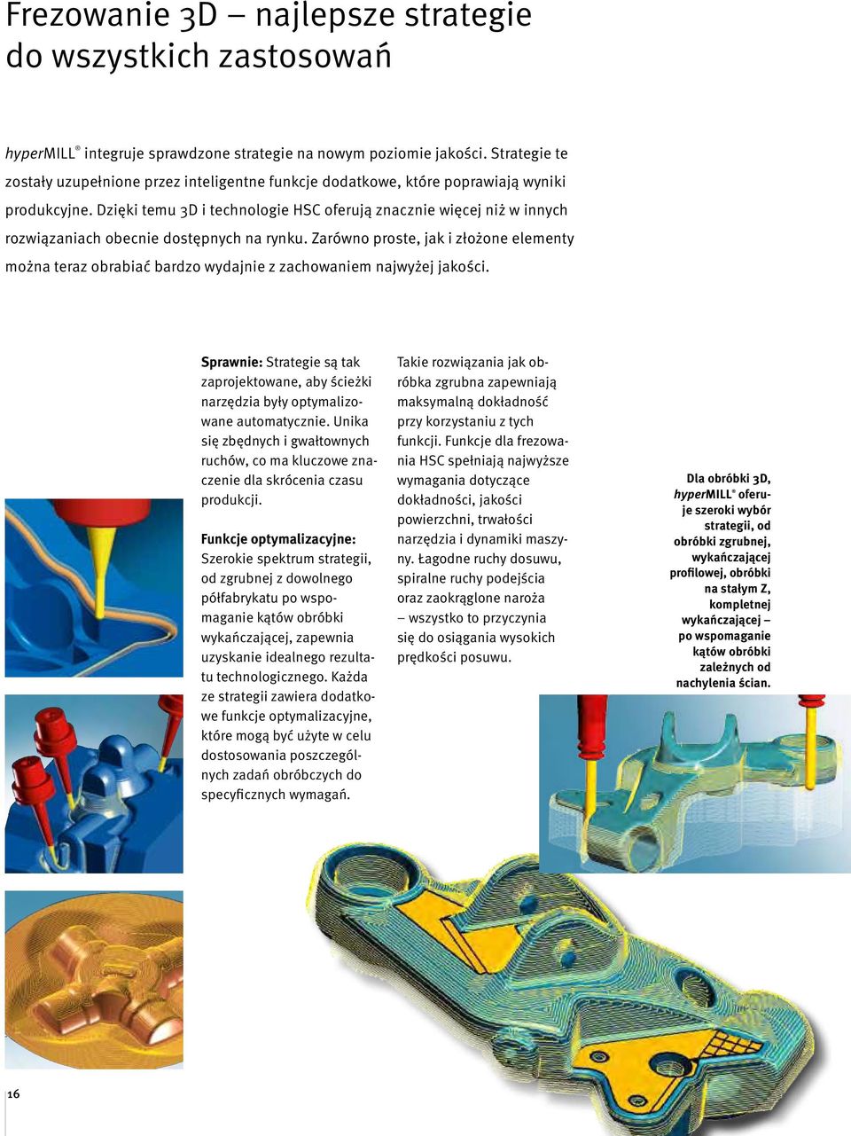 Dzięki temu 3D i technologie HSC oferują znacznie więcej niż w innych rozwiązaniach obecnie dostępnych na rynku.