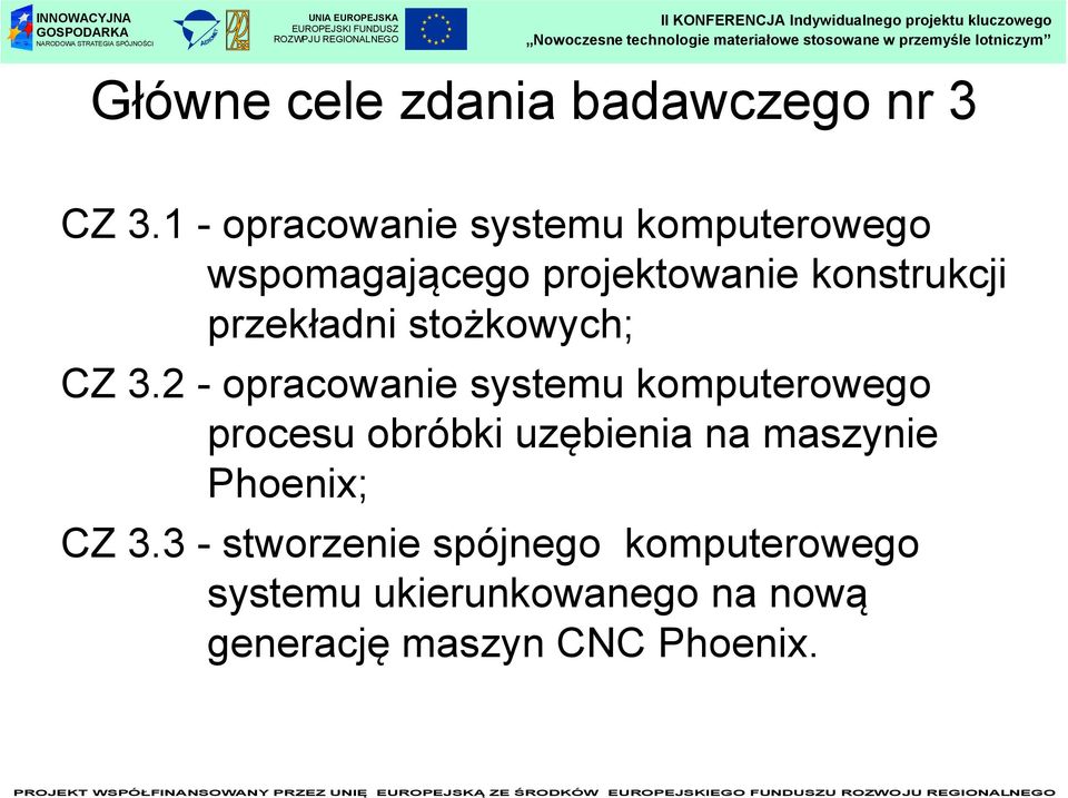 przekładni stożkowych; CZ 3.