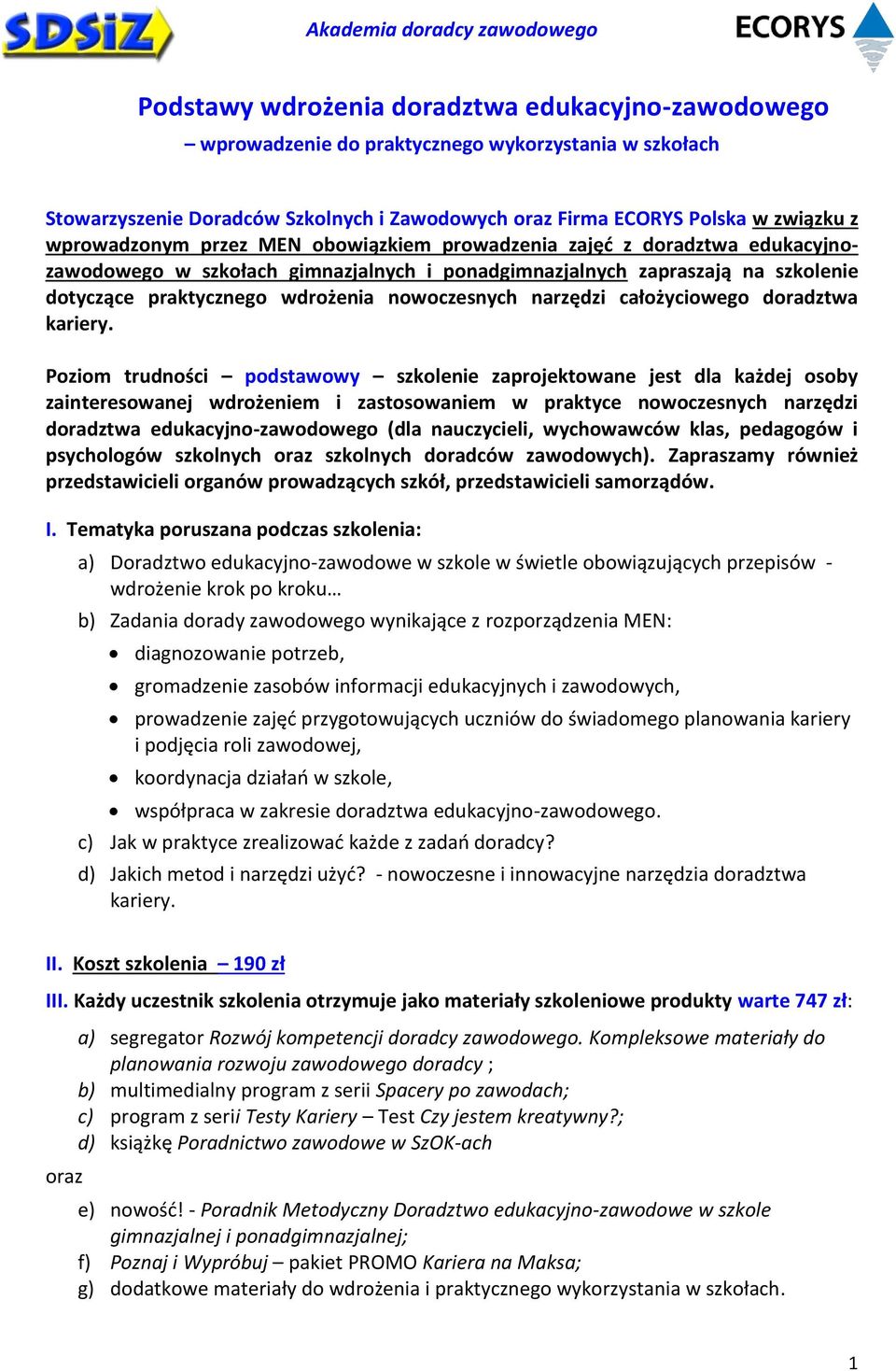 nowoczesnych narzędzi całożyciowego doradztwa kariery.