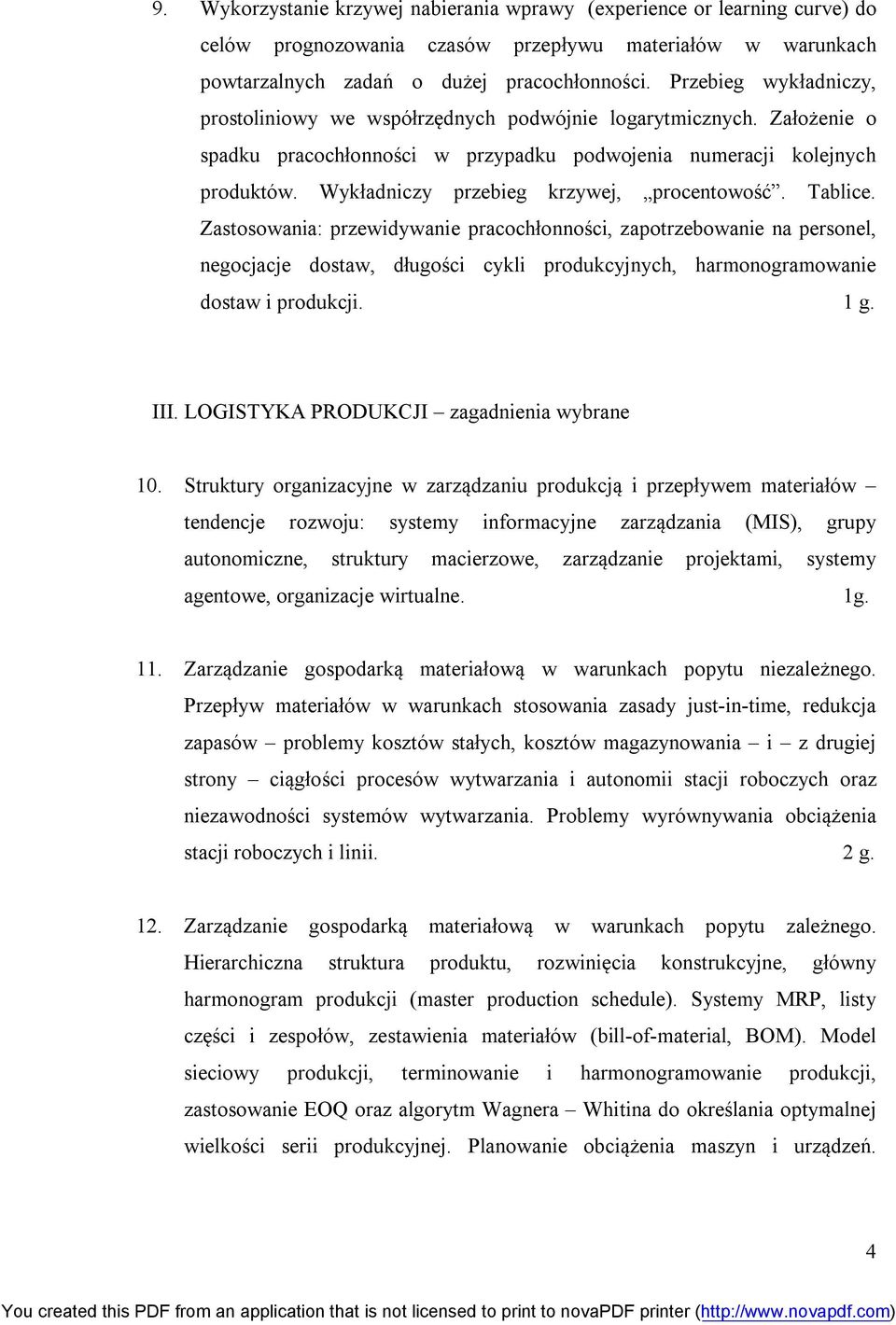 Wykładniczy przebieg krzywej, procentowość. Tablice.