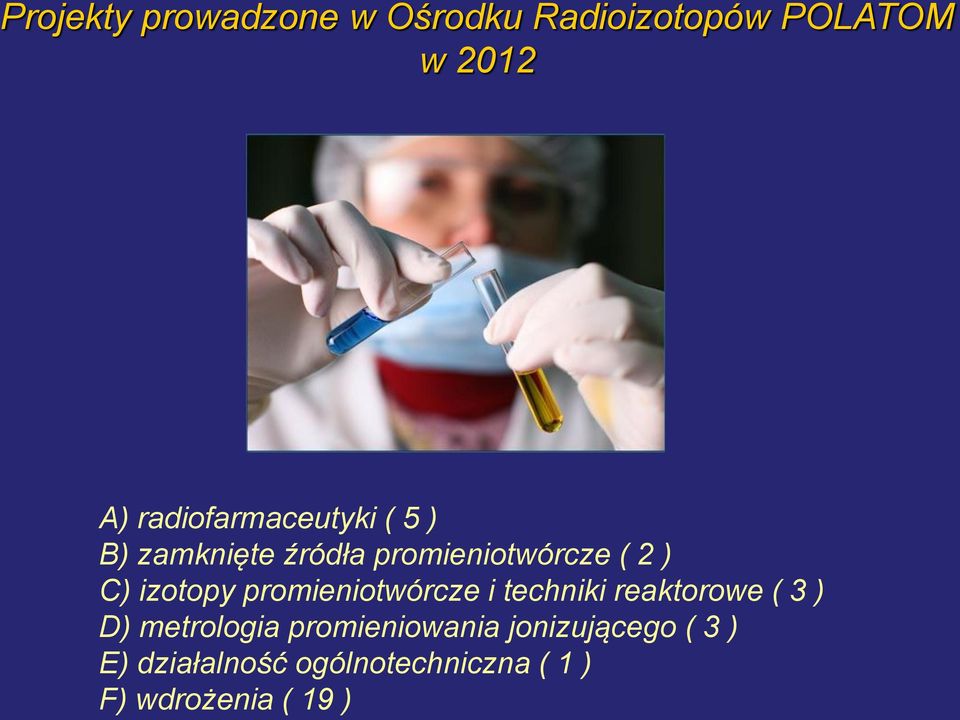 izotopy promieniotwórcze i techniki reaktorowe ( 3 ) D) metrologia