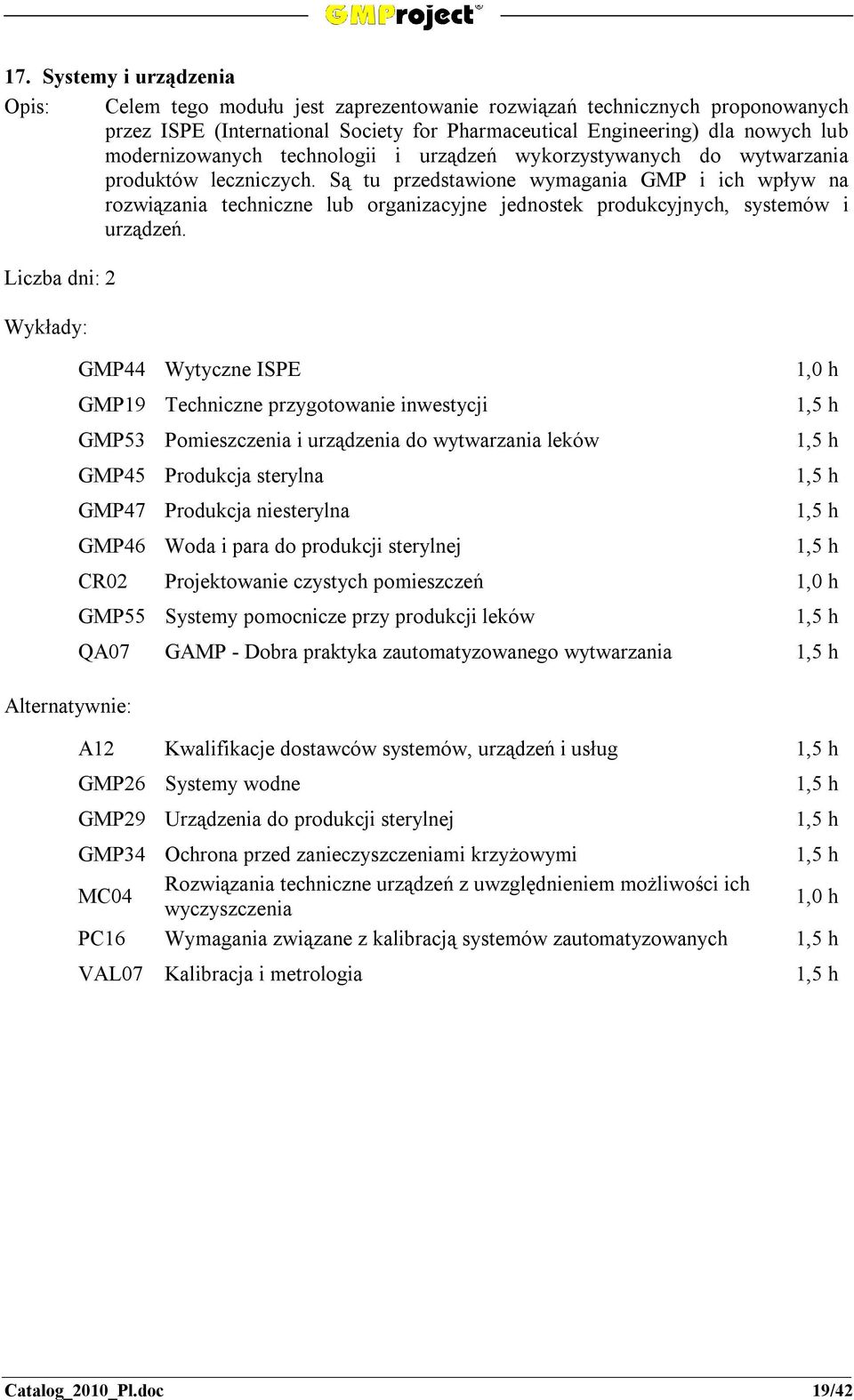 Są tu przedstawione wymagania GMP i ich wpływ na rozwiązania techniczne lub organizacyjne jednostek produkcyjnych, systemów i urządzeń.