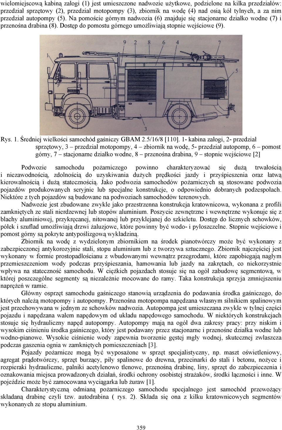 Średniej wielkości samochód gaśniczy GBAM 2.5/16/8 [110].