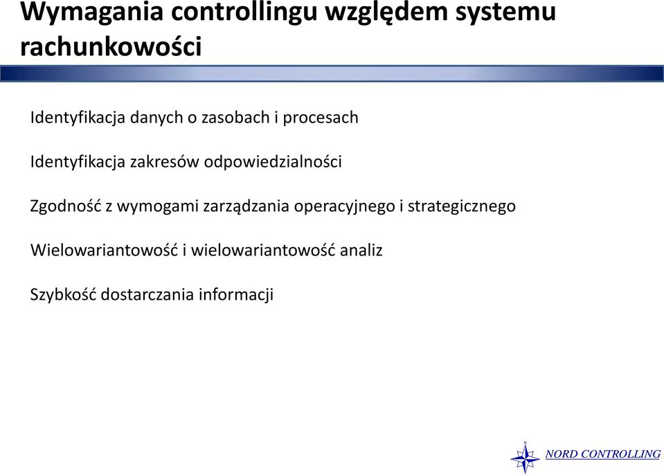 odpowiedzialności Zgodność z wymogami zarządzania operacyjnego i