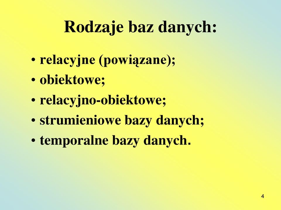 relacyjno-obiektowe;