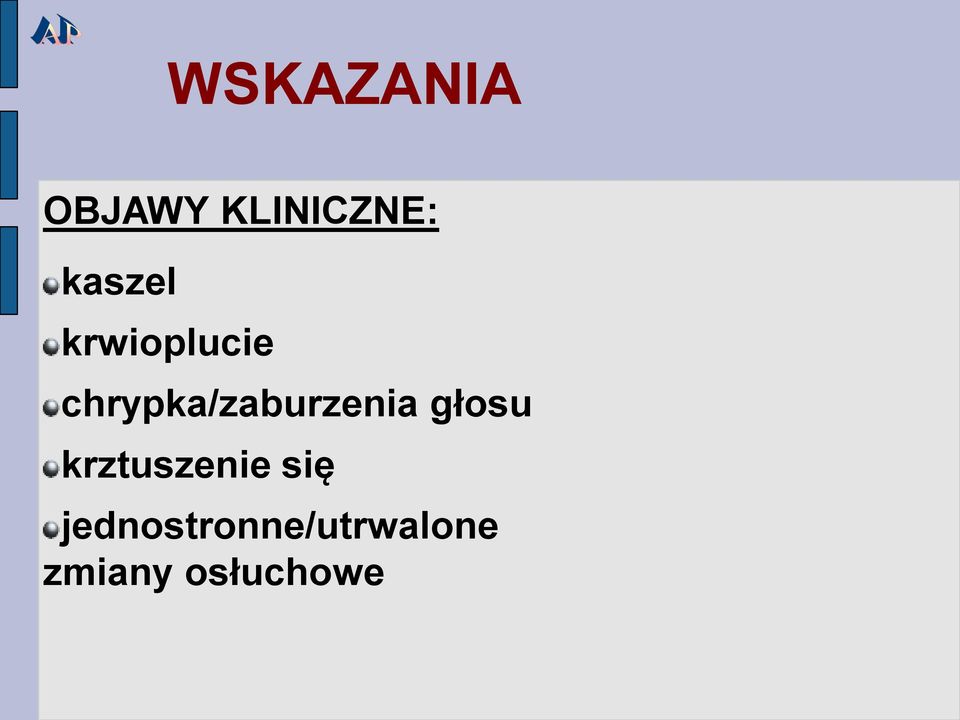 chrypka/zaburzenia głosu