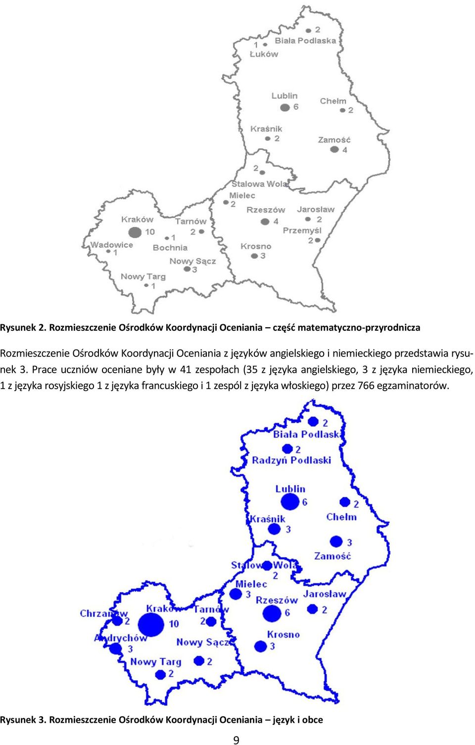 Oceniania z języków angielskiego i niemieckiego przedstawia rysunek 3.