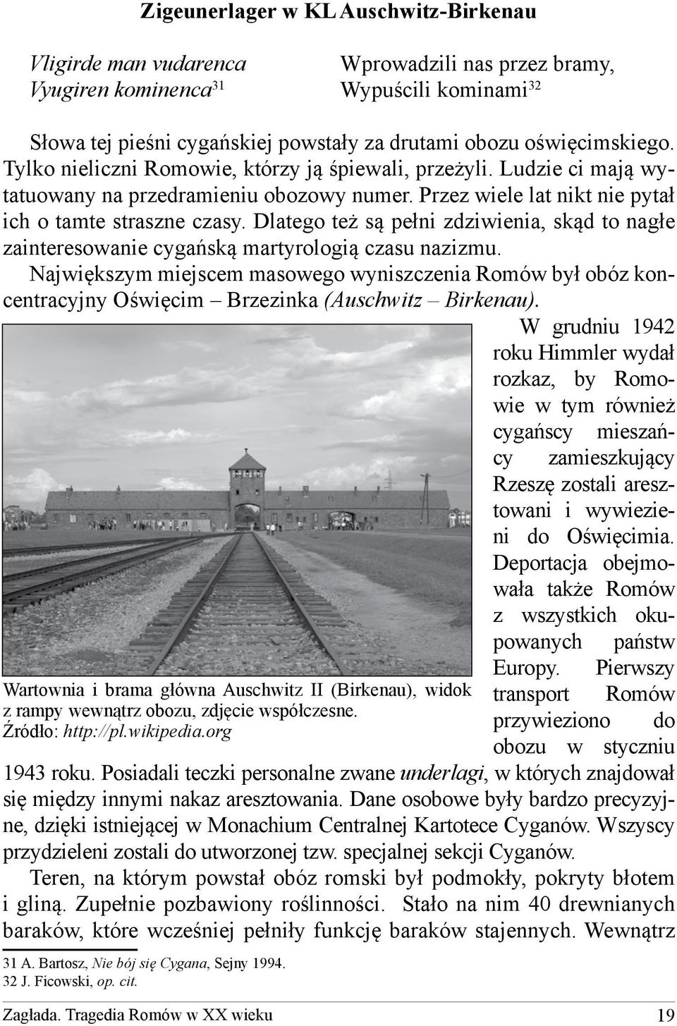 Dlatego też są pełni zdziwienia, skąd to nagłe zainteresowanie cygańską martyrologią czasu nazizmu.