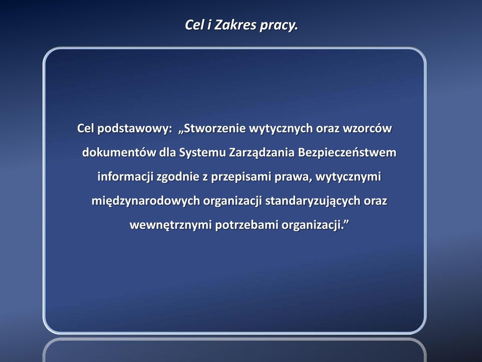 dla Systemu Zarządzania Bezpieczeństwem informacji zgodnie z