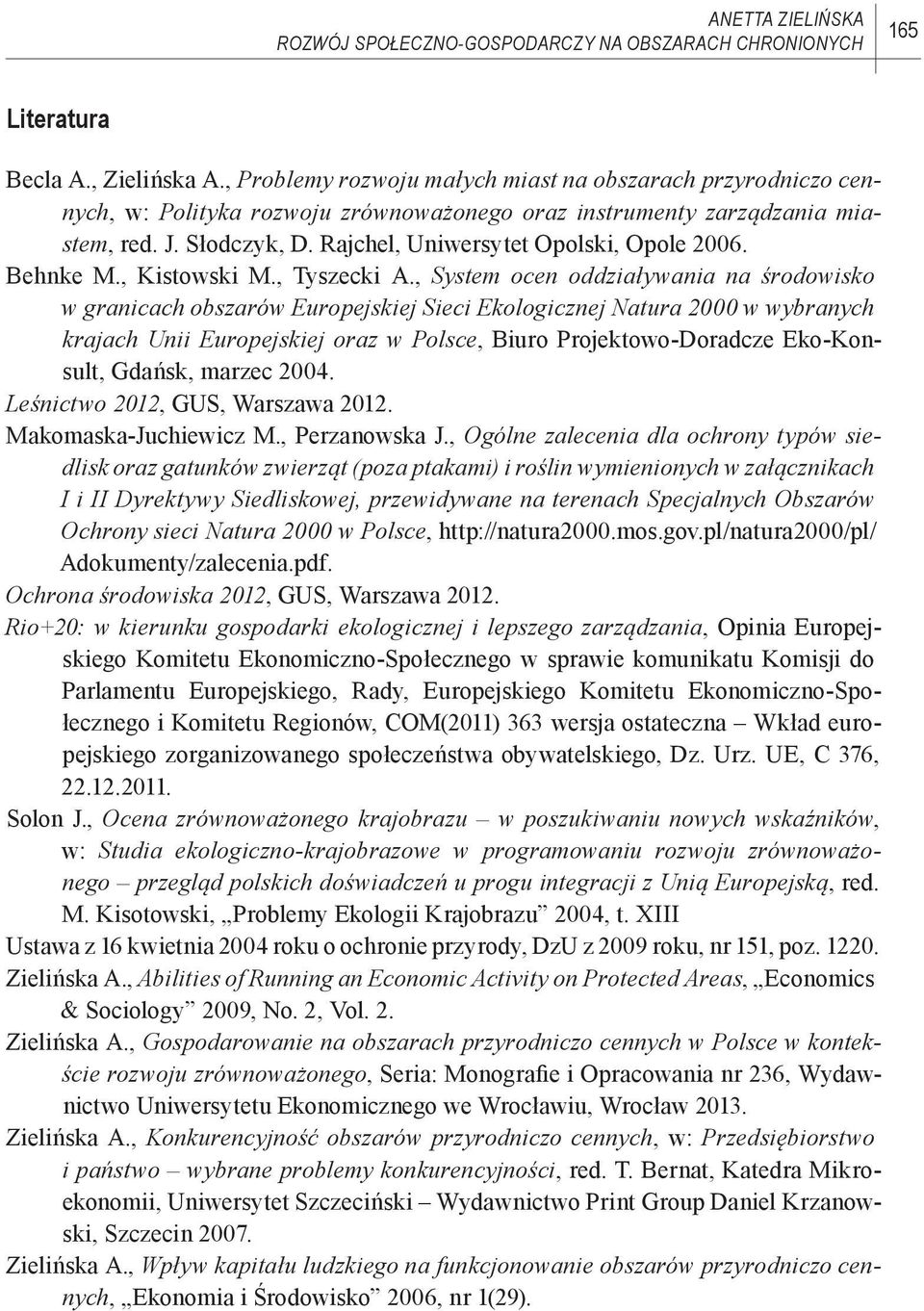Rajchel, Uniwersytet Opolski, Opole 2006. Behnke M., Kistowski M., Tyszecki A.