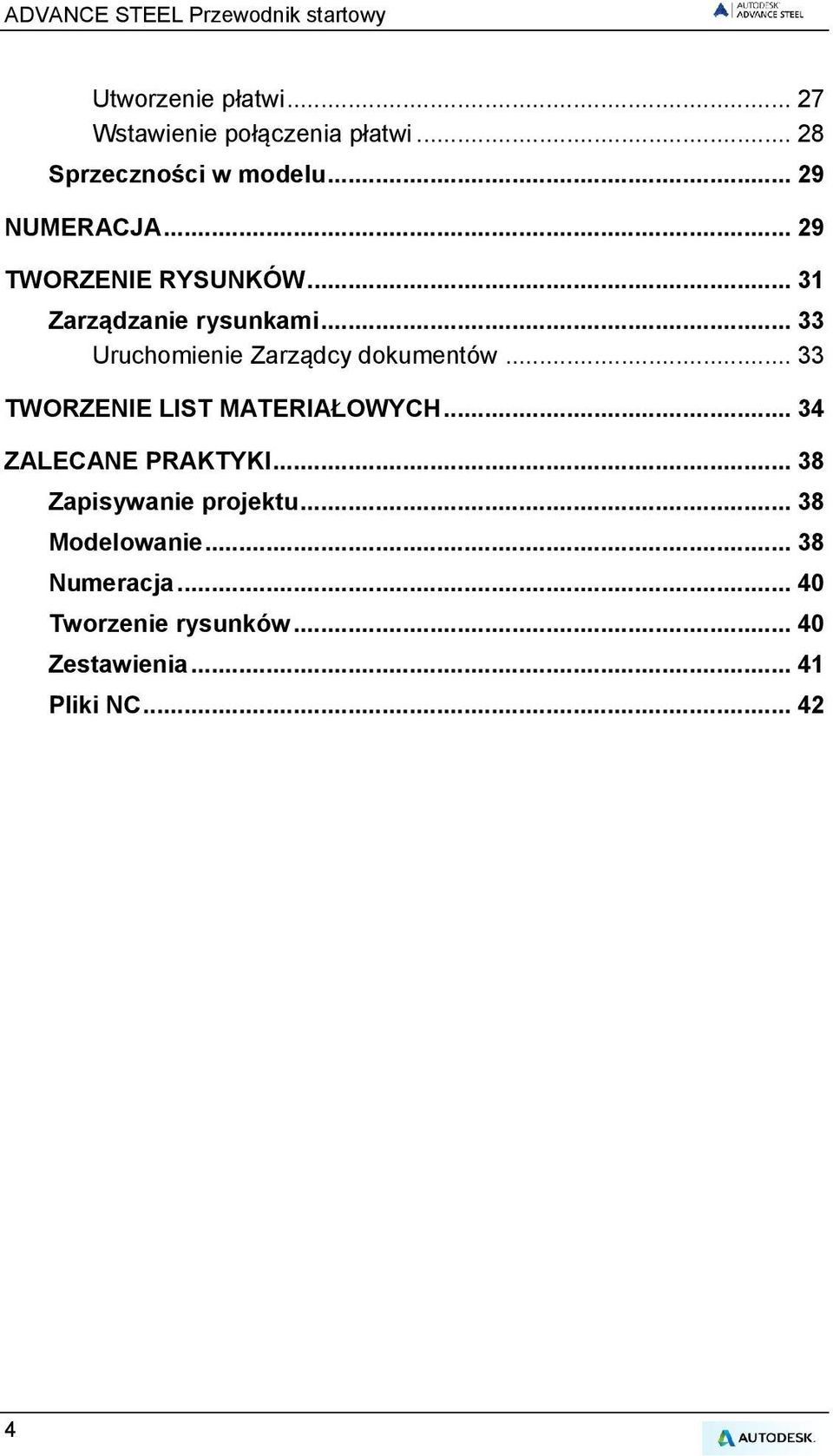 .. 33 Uruchomienie Zarządcy dokumentów... 33 TWORZENIE LIST MATERIAŁOWYCH.