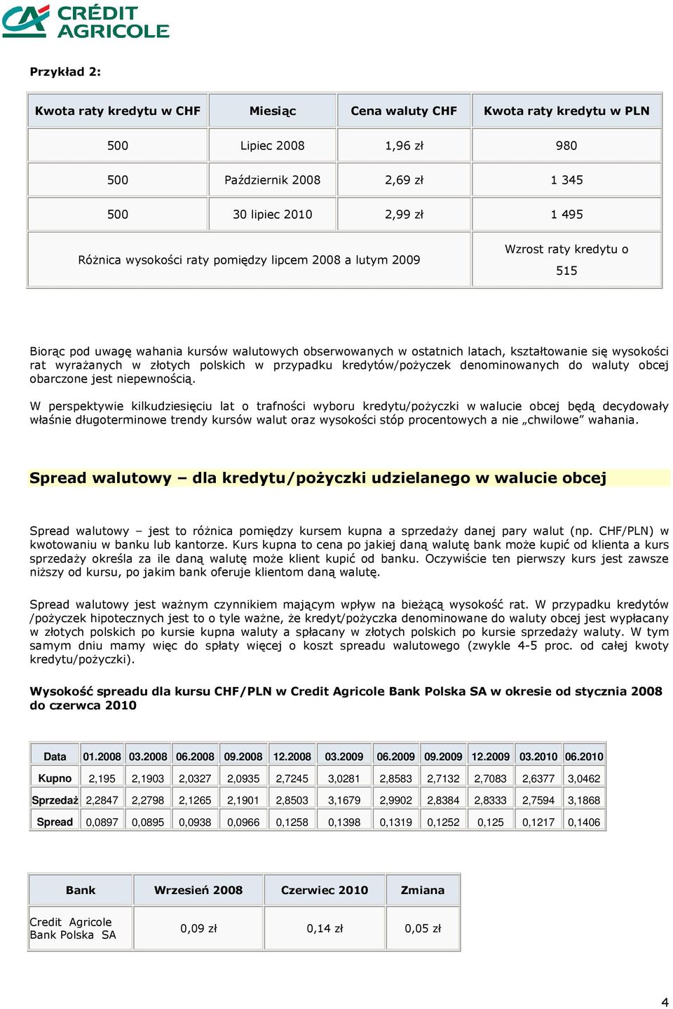 polskich w przypadku kredytów/poŝyczek denominowanych do waluty obcej obarczone jest niepewnością.