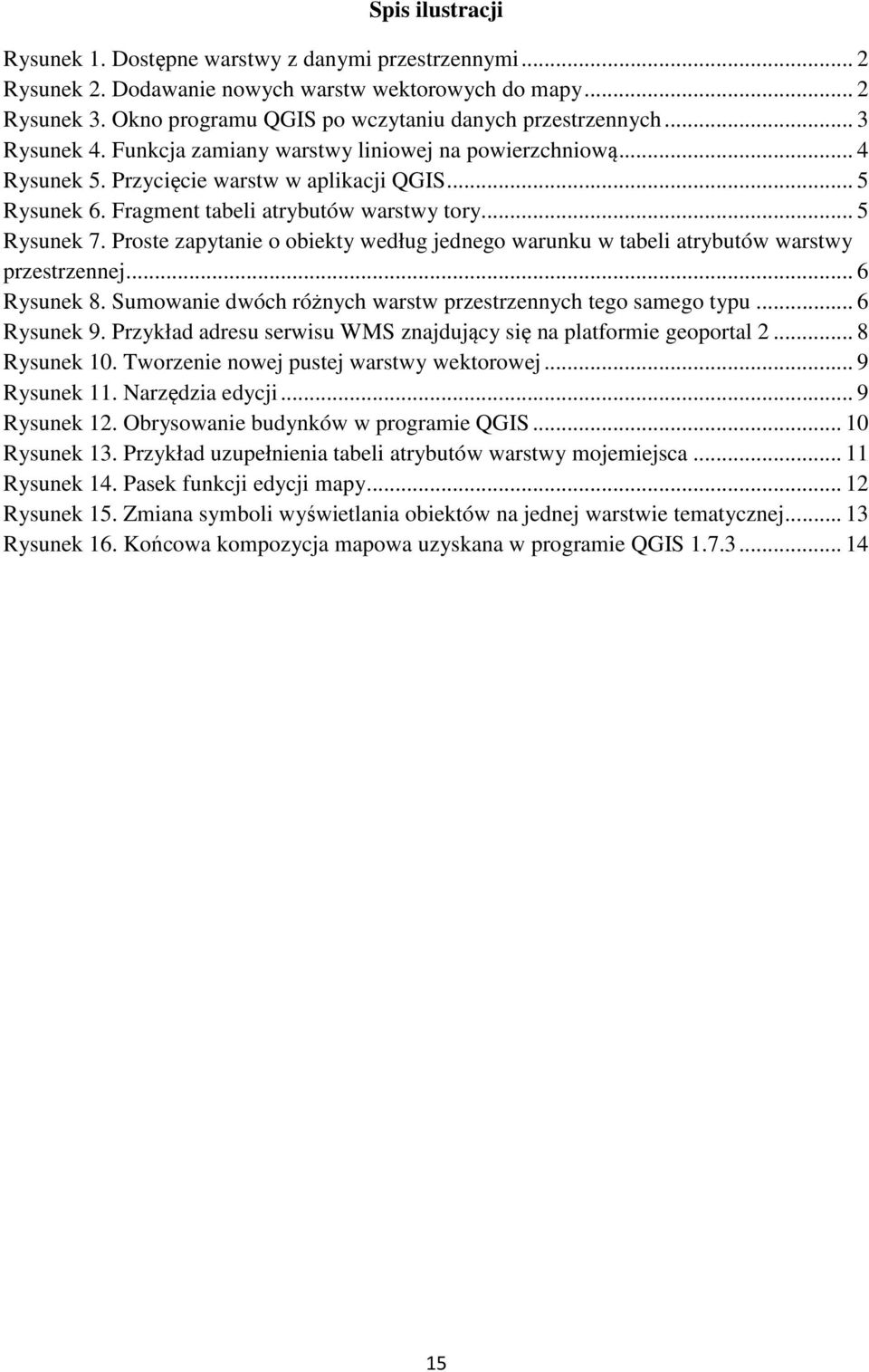 Proste zapytanie o obiekty według jednego warunku w tabeli atrybutów warstwy przestrzennej... 6 Rysunek 8. Sumowanie dwóch różnych warstw przestrzennych tego samego typu... 6 Rysunek 9.