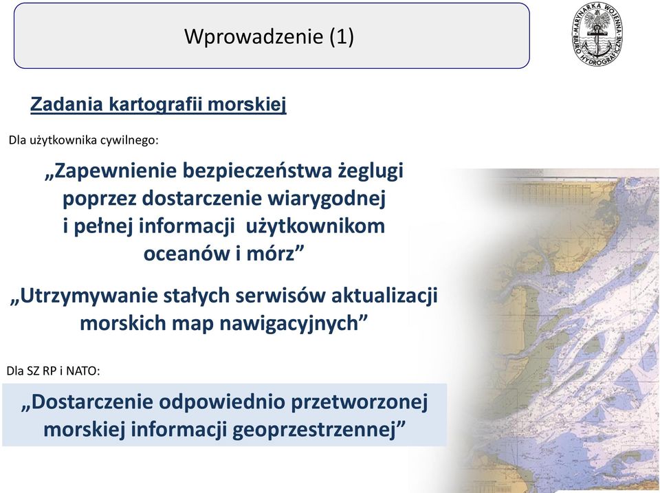 użytkownikom oceanów i mórz Utrzymywanie stałych serwisów aktualizacji morskich map