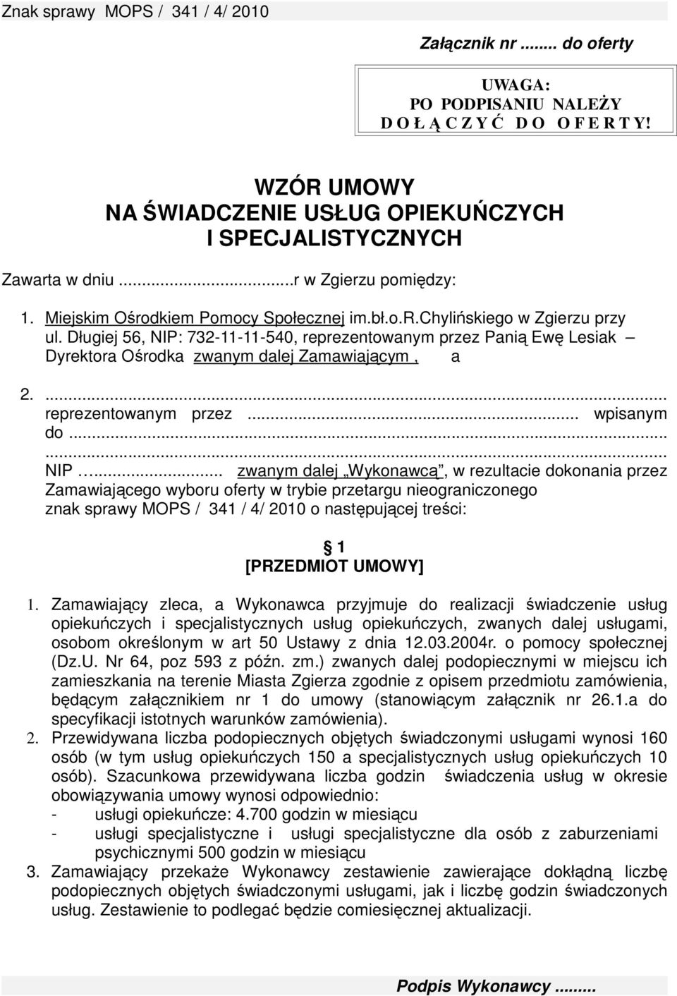 Długiej 56, NIP: