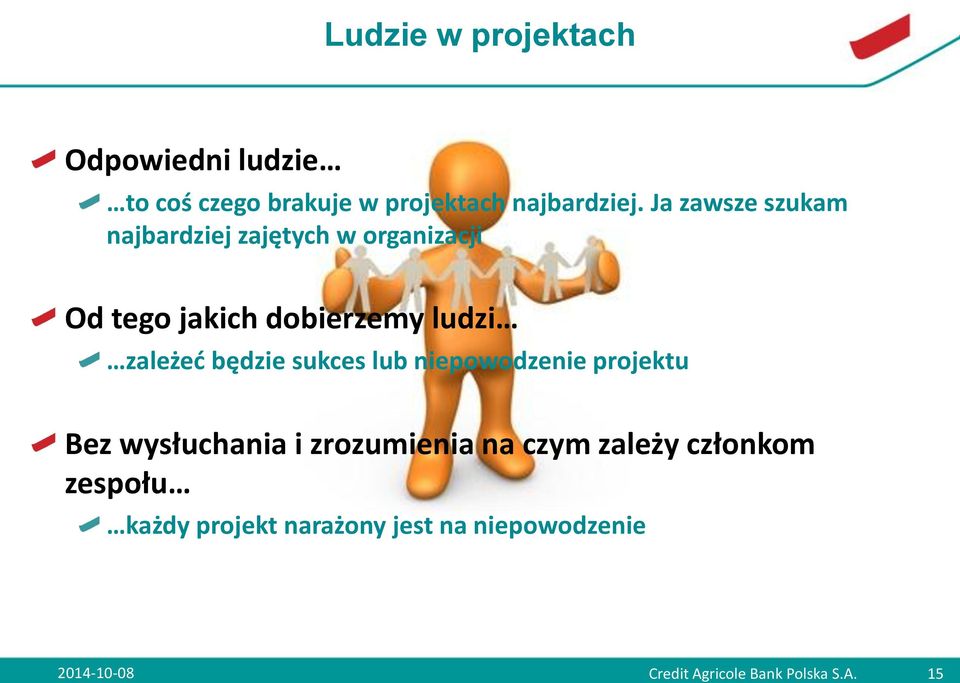 będzie sukces lub niepowodzenie projektu Bez wysłuchania i zrozumienia na czym zależy