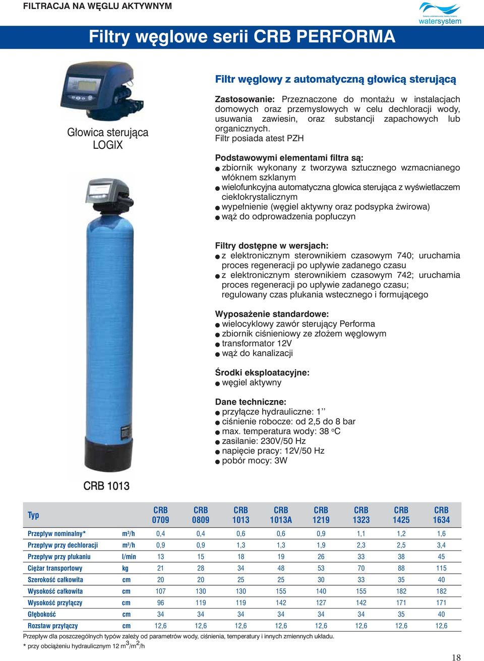 Filtr posiada atest PZH Podstawowymi elementami filtra są: l zbiornik wykonany z tworzywa sztucznego wzmacnianego włóknem szklanym l wielofunkcyjna automatyczna głowica sterująca z wyświetlaczem