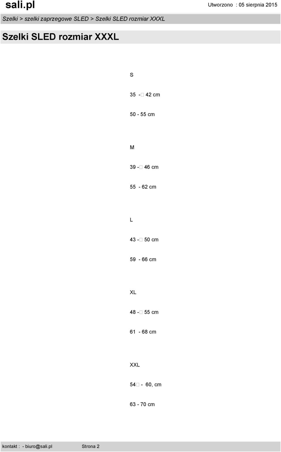 cm 59-66 cm XL 48-55 cm 61-68 cm XXL