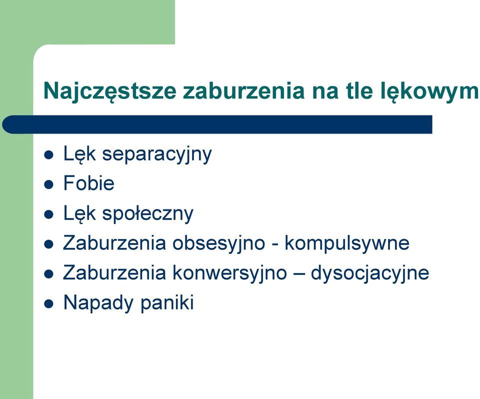 Zaburzenia obsesyjno - kompulsywne