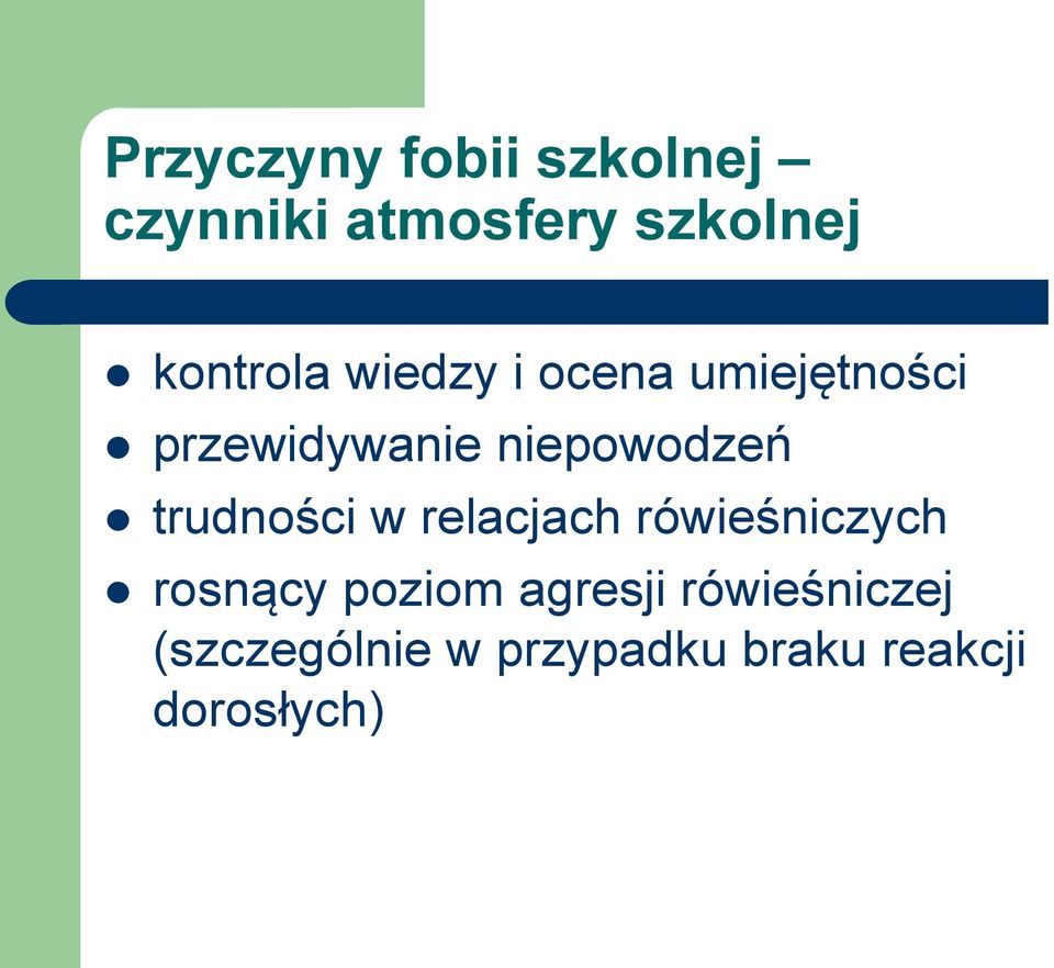 niepowodzeń trudności w relacjach rówieśniczych rosnący